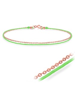 Rose Gold Plated Shiny Rope Anklet ANK-103-RO-GP 